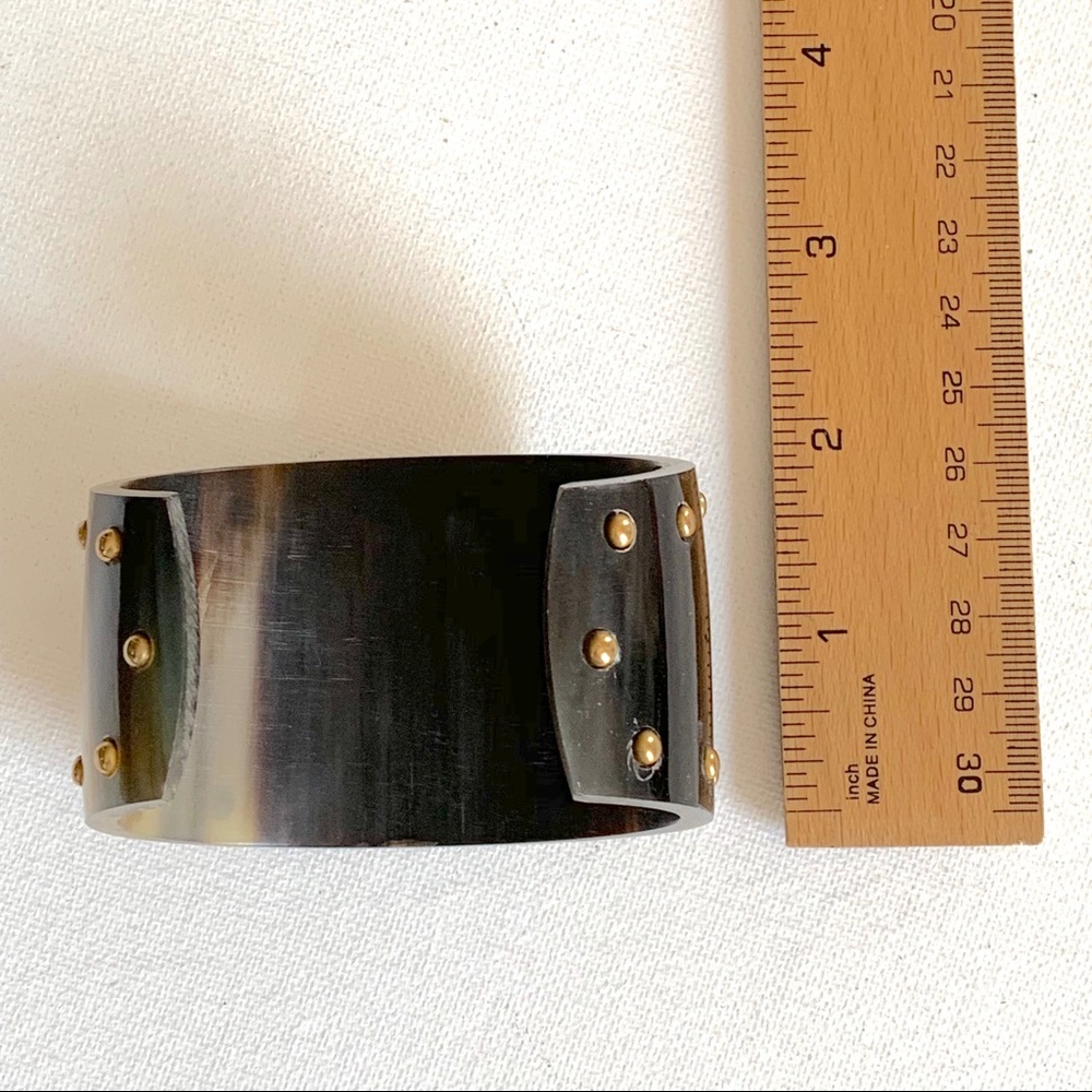 Studded Tortoise Shell Cuff - Picture 7 of 7